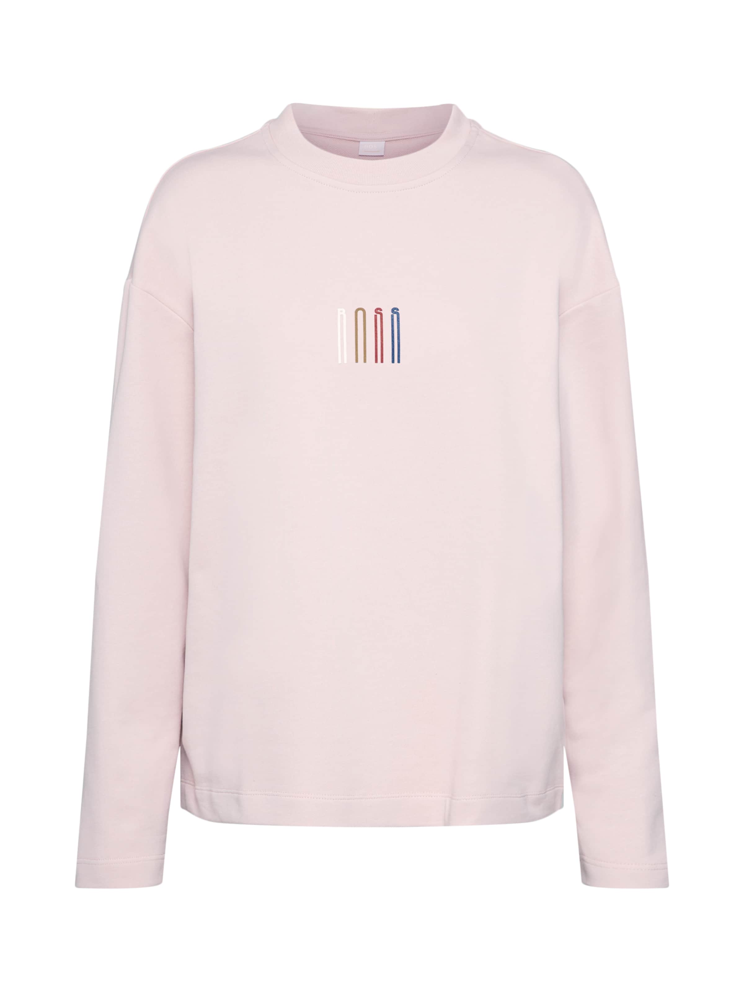 BOSS - Sweatshirt 'Teglossy' in de kleur Rosa