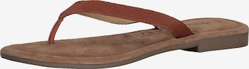 TAMARIS - Sandalias de dedo en marrón: frente