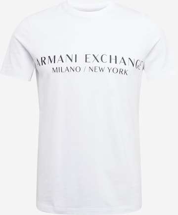 ARMANI EXCHANGE Regularny krój Koszulka '8NZT72' w kolorze biały: przód