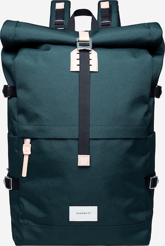 SANDQVIST Backpack 'Bernt' in Green: front