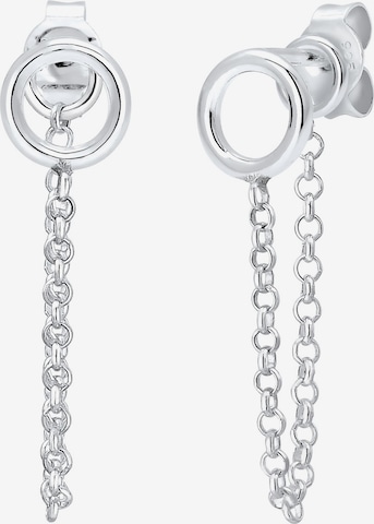 Boucles d'oreilles 'Geo' ELLI en argent : devant