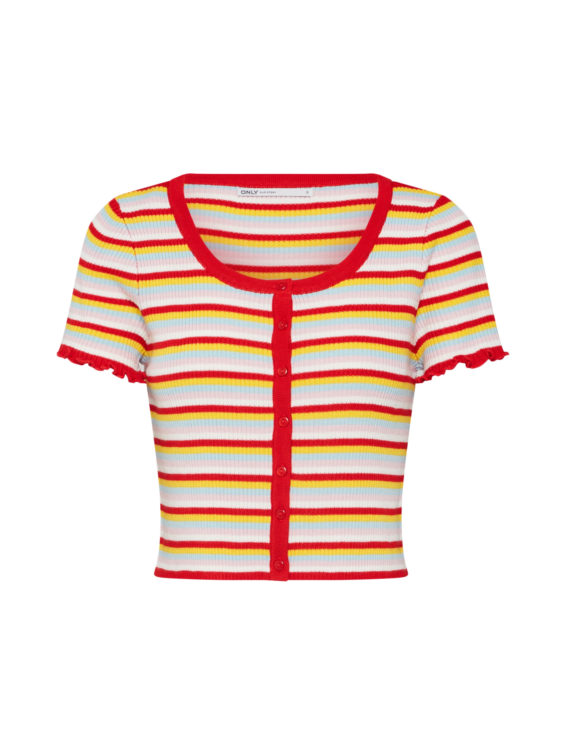 ONLY - Gebreid vest 'Aline' in de kleur Geel