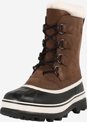 SOREL - Bota de neve 'Caribou' em castanho: frente