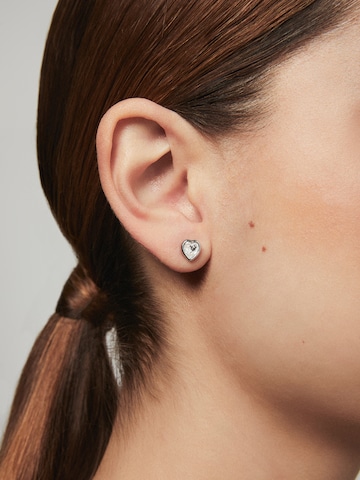 Ted Baker Náušnice 'HAN: CRYSTAL HEART EARRING' - strieborná: predná strana