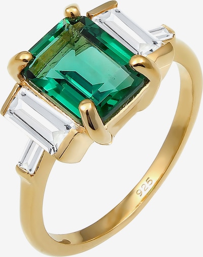 ELLI PREMIUM Ring i guld / grön / transparent, Produktvy