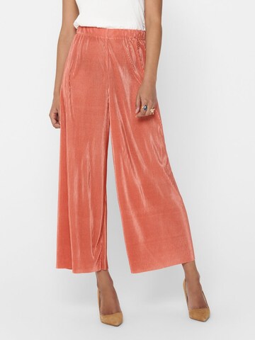 ONLY Wide leg Broek in Oranje: voorkant