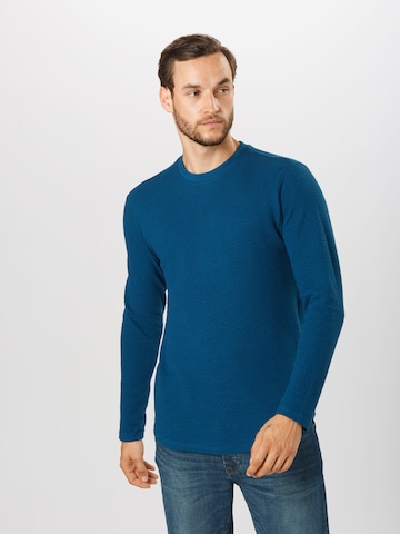 Only & Sons Regular fit Пуловер 'Elijah' в синьо: отпред