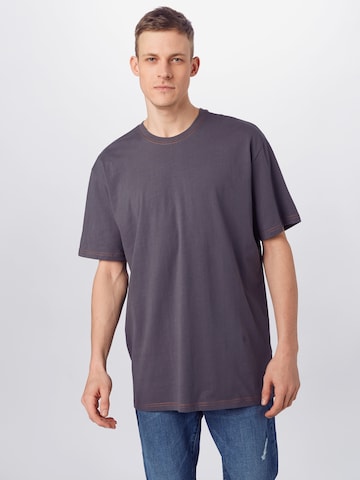 Urban Classics Regular fit Shirt in Grijs: voorkant