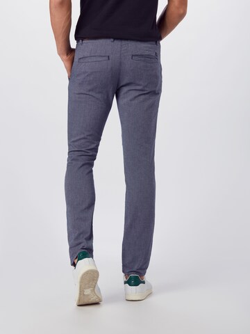 TOM TAILOR DENIM Slimfit Chino kalhoty – modrá