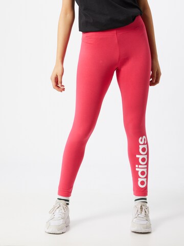 ADIDAS SPORTSWEAR Skinny Sportnadrágok 'Essentials Linear' - rózsaszín: elől