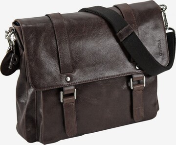 Picard Document Bag in Brown: front