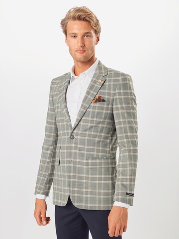 BURTON MENSWEAR LONDON Regular Sakko '1904 Prince Of Wales' in Grau: predná strana