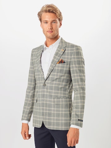 BURTON MENSWEAR LONDON Regular Businesskavaj '1904 Prince Of Wales' i grå: framsida