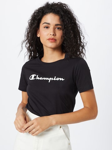 Champion Authentic Athletic Apparel Μπλουζάκι σε μαύρο: μπροστά