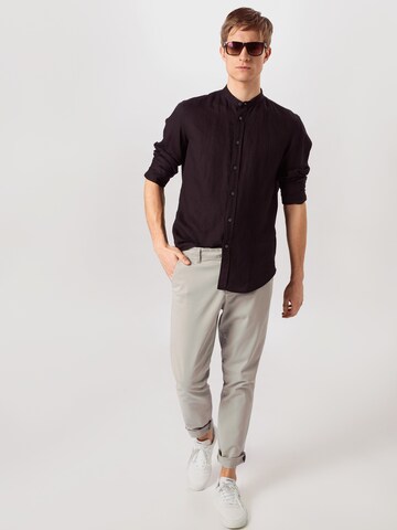 DRYKORN Slim fit Button Up Shirt 'Tarok' in Black