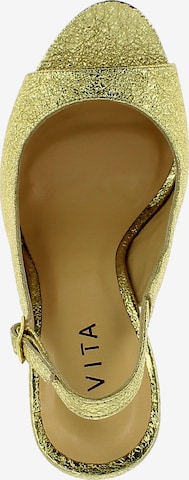 EVITA Slingpeeptoe in Gold