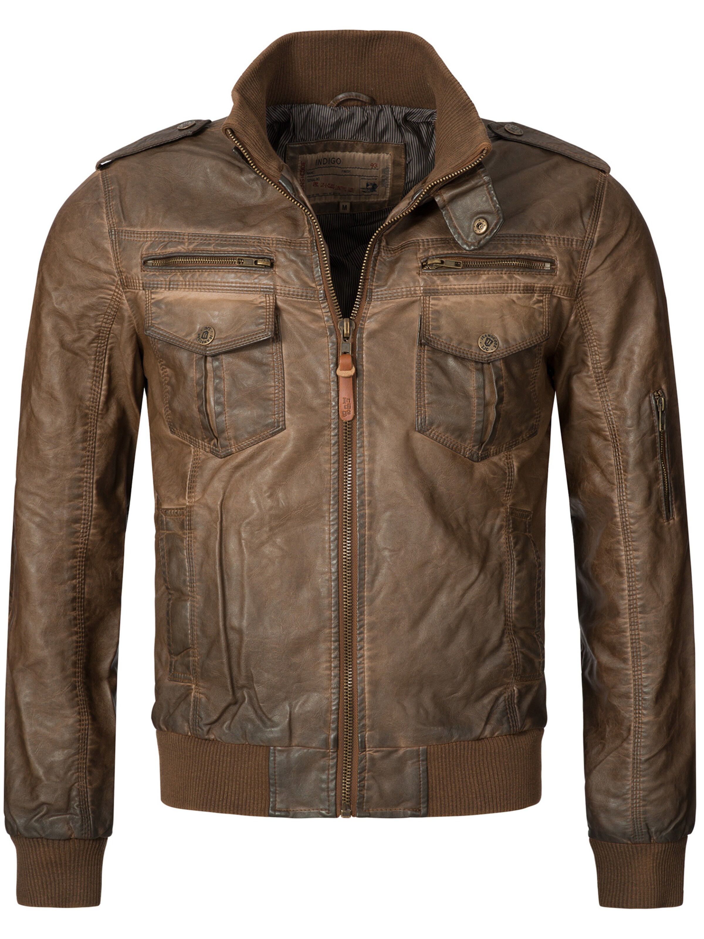 INDICODE JEANS Between-season jacket in Brown: front