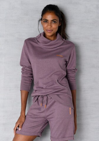 BENCH Sweatshirt in Purple: front