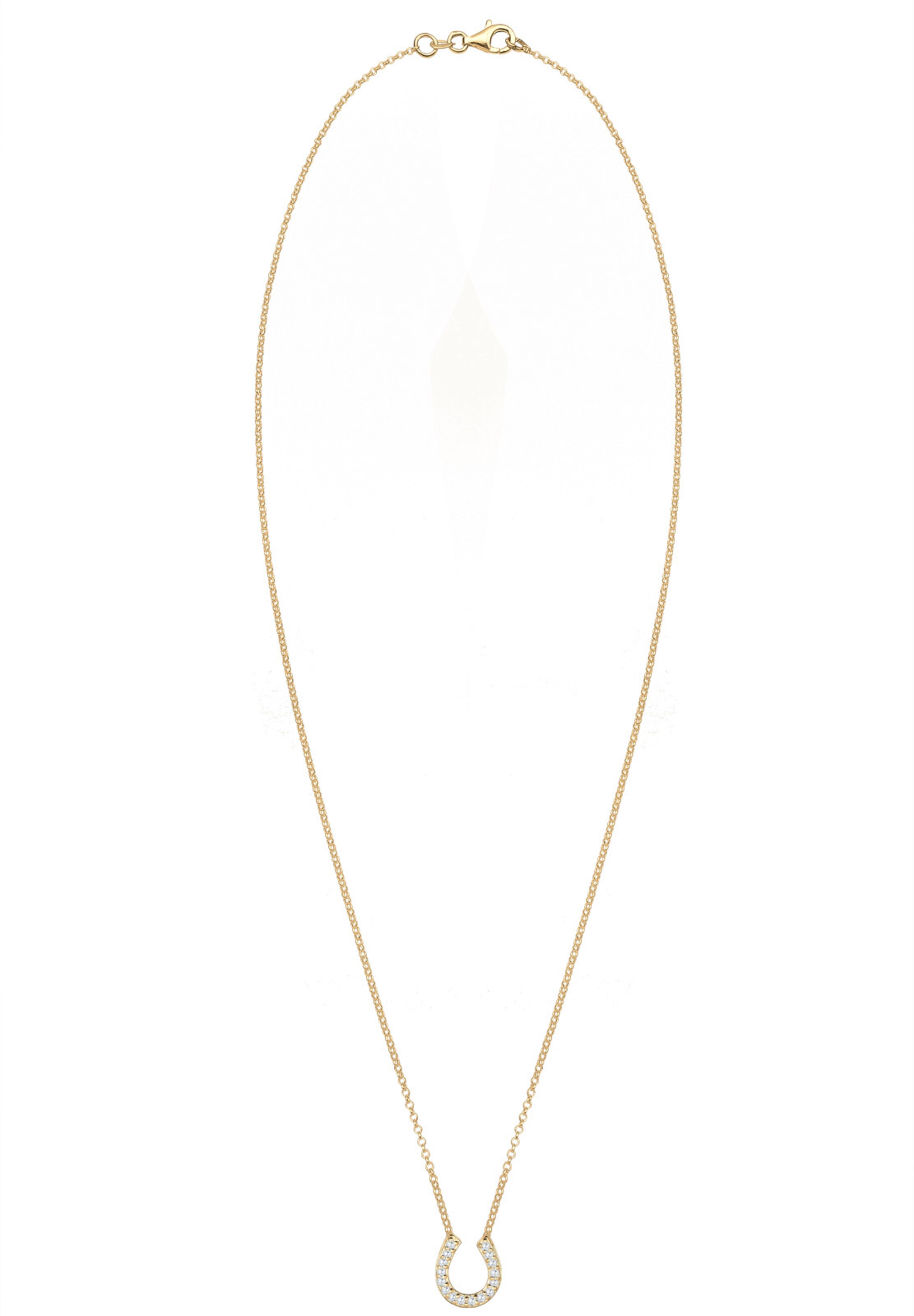 ELLI Kette 'Hufeisen' in Gold: Vorderseite