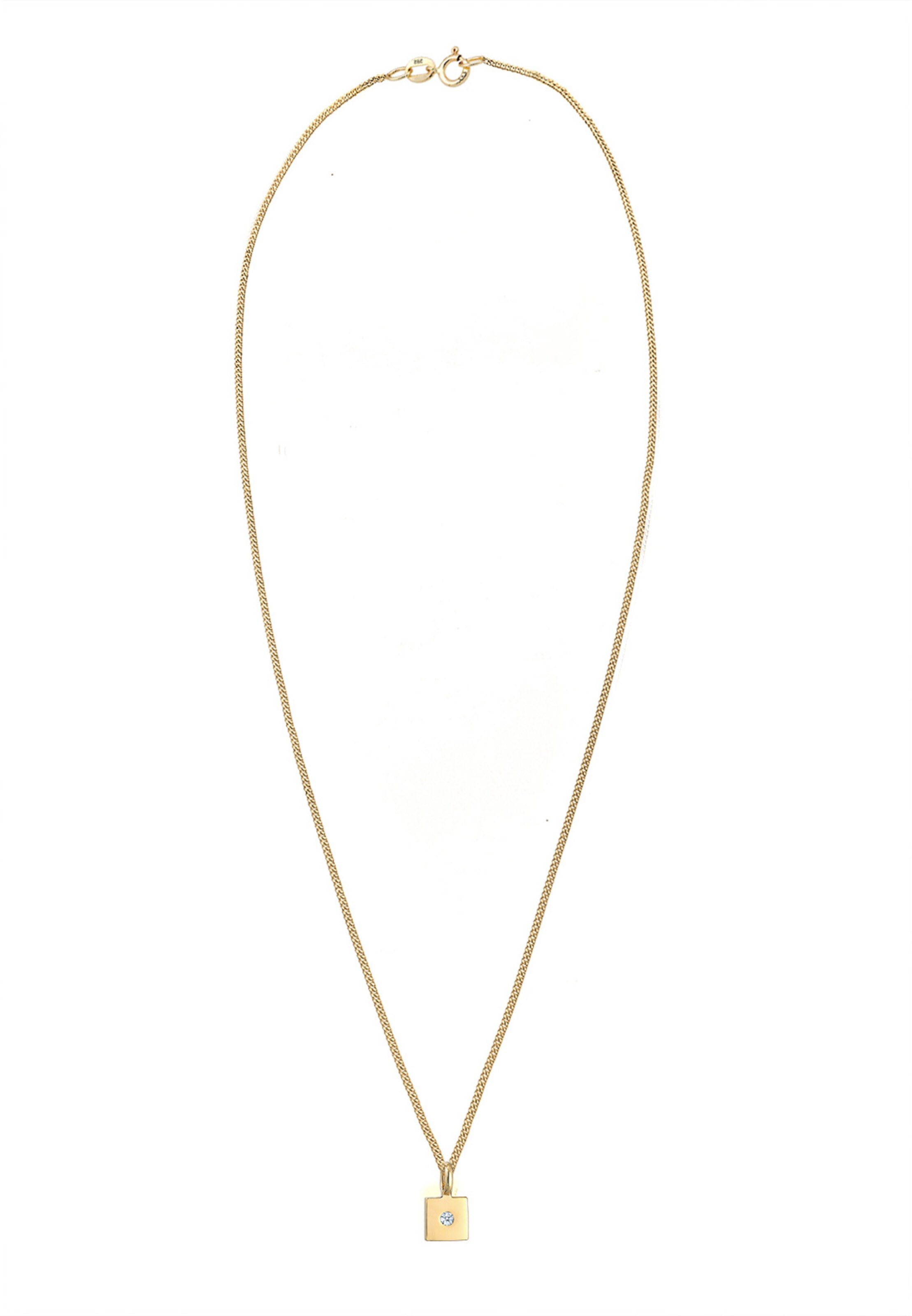 Elli DIAMONDS Necklace 'Viereck' in Gold: front