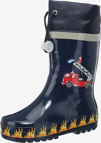 PLAYSHOES Rubber Boots in Blue: front