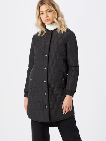 Kaffe Between-Seasons Coat 'Shally' in Black: front