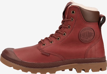 Palladium Lace-Up Boots 'Pampa' in Red