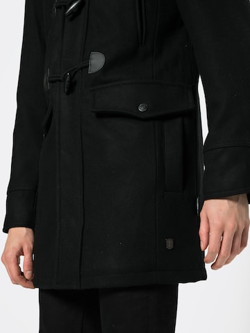 INDICODE JEANS Dufflecoat 'Liam Solid' in Schwarz