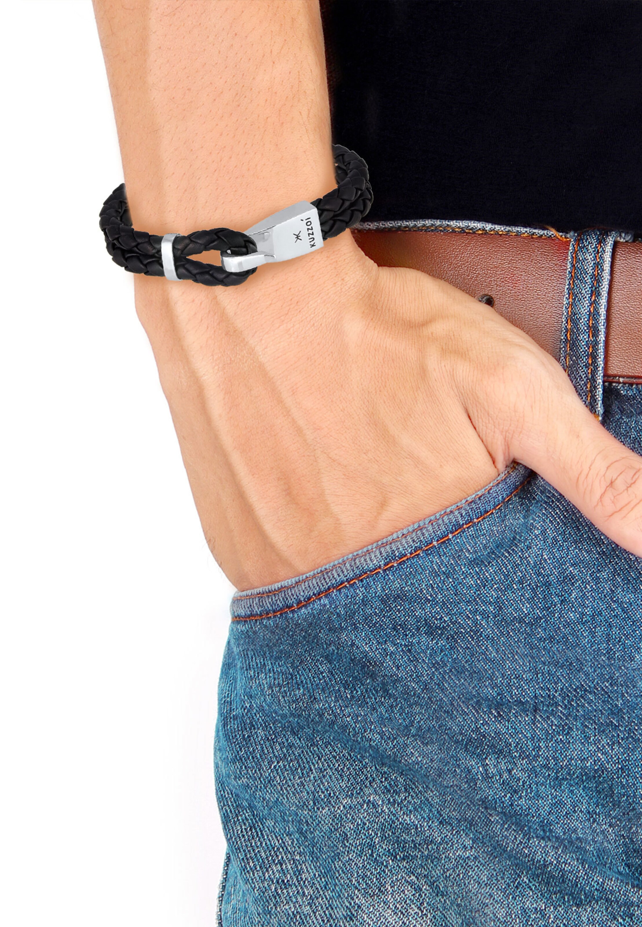 KUZZOI Käevõru, värv must: eest vaates