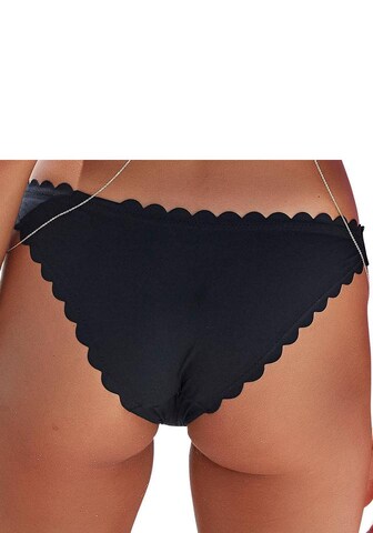 LASCANA Bikini Bottoms 'Scallop' in Black