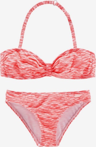 VENICE BEACH Bandeau Bikini in Orange: front