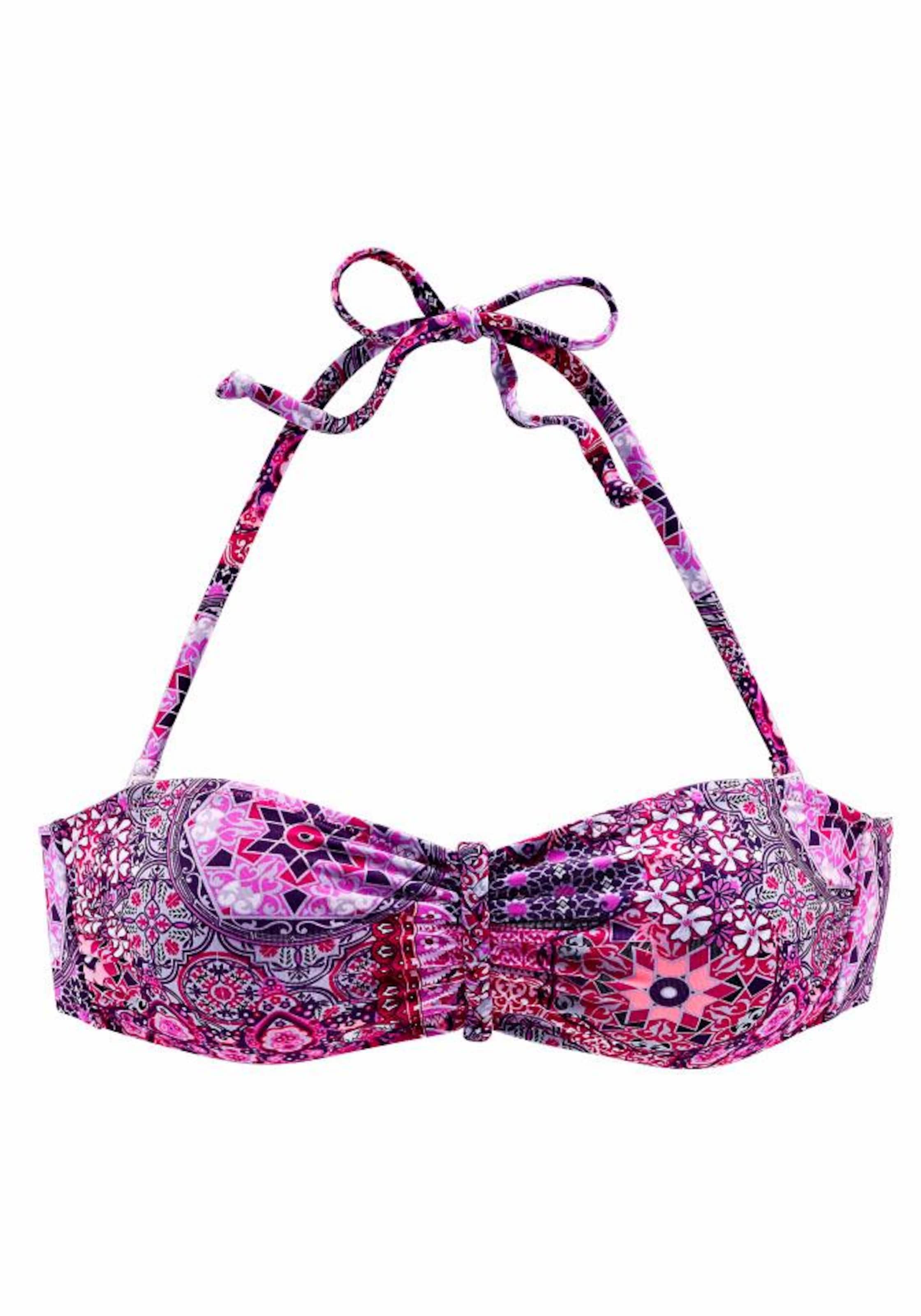 BUFFALO Бандо Верх бикини 'Happy' в Ярко-розовый: спереди