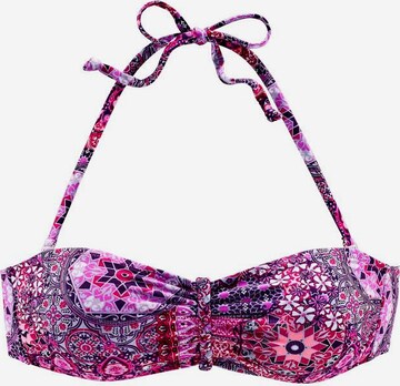 BUFFALO Bandeau Bikini top 'Happy' in Purple: front