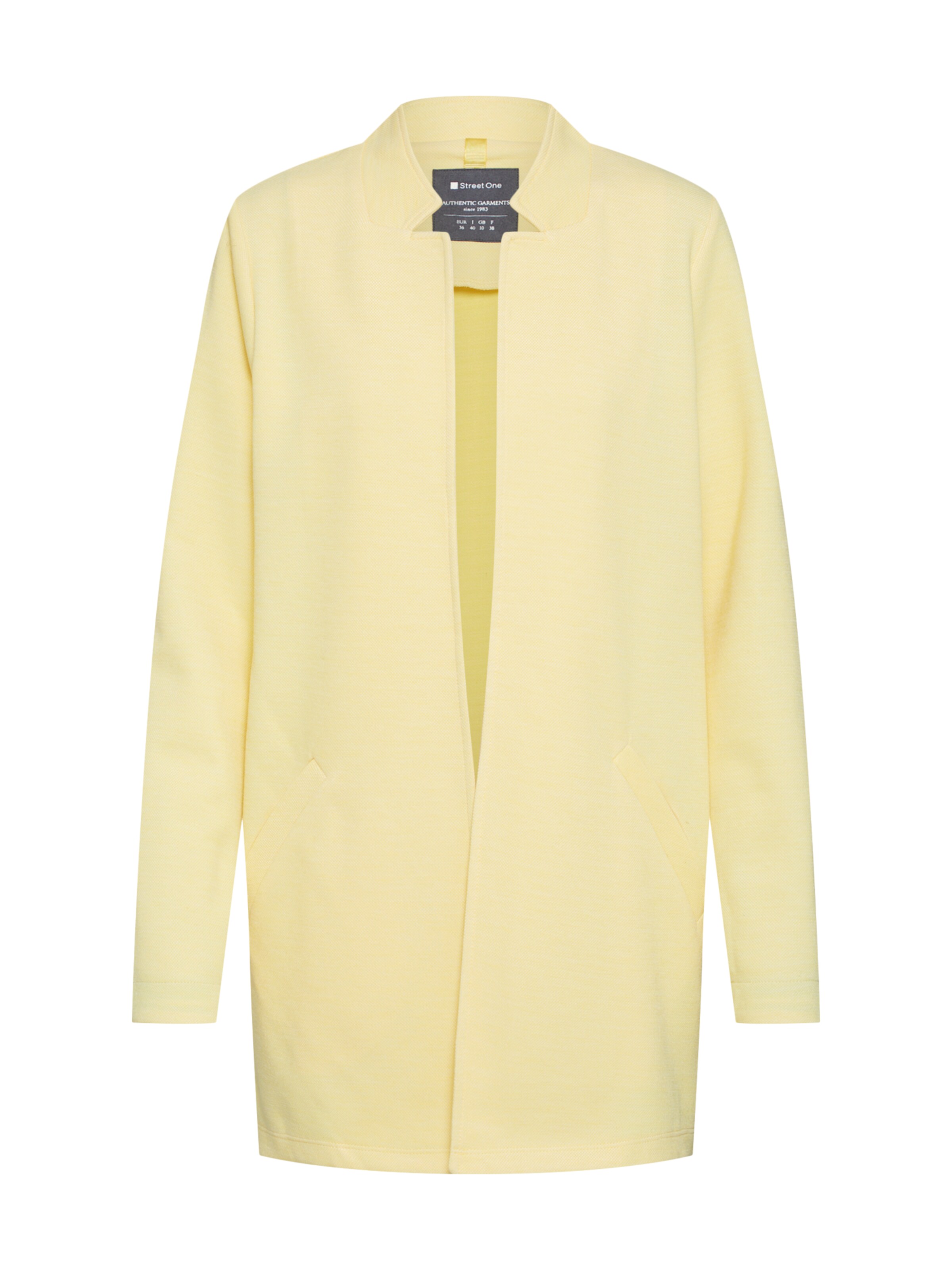 STREET ONE - Blazers 'open reversjacket melange picq' in de kleur Geel
