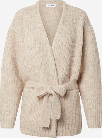 EDITED Knit Cardigan 'Annika' in Beige: front