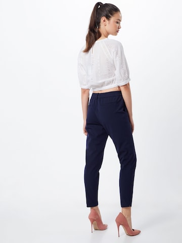OBJECT Zúžený Kalhoty 'Lisa' – modrá: zadní strana