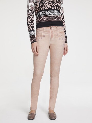heine Skinny Broek in Beige: voorkant