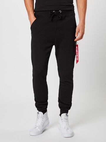 ALPHA INDUSTRIES Tapered Παντελόνι 'X-Fit' σε μαύρο