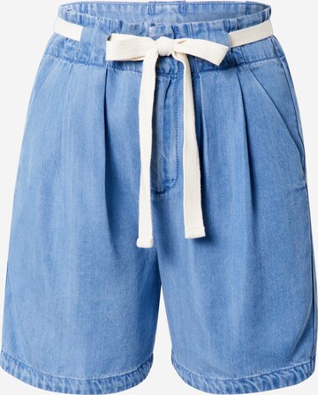 Regular Pantaloni cu cute de la s.Oliver pe albastru: față