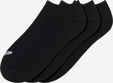 ADIDAS ORIGINALS Ankle Socks 'Trefoil Liner' in Black: front