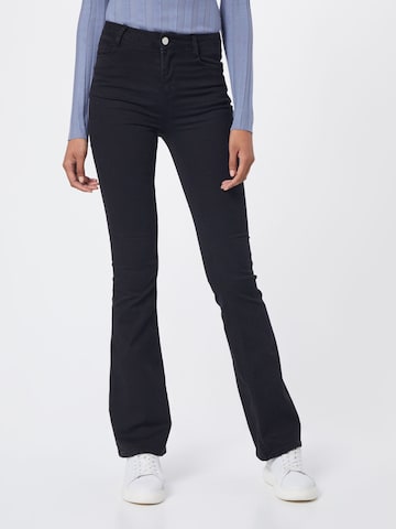 Missguided Jeans 'BLACK LAWLESS FLARE JEAN' in Zwart: voorkant
