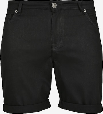 Urban Classics Slimfit Jeans in Zwart: voorkant