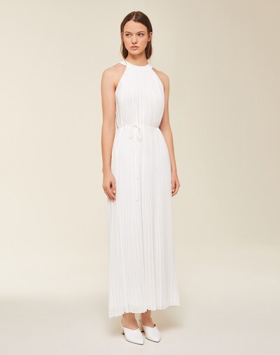 Ivy Oak Maxi Plissee Kleid Mit Neckholder In Weiss About You