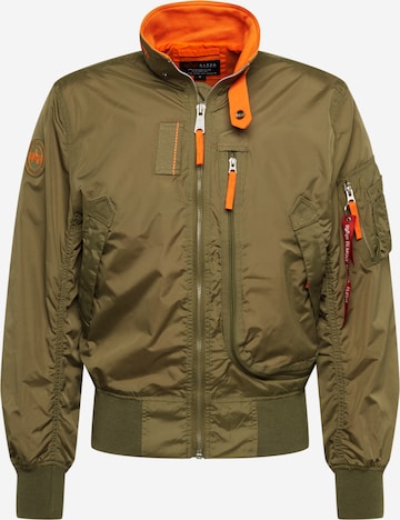 ALPHA INDUSTRIES Regular Fit Jacke 'Wing' in Grün: predná strana