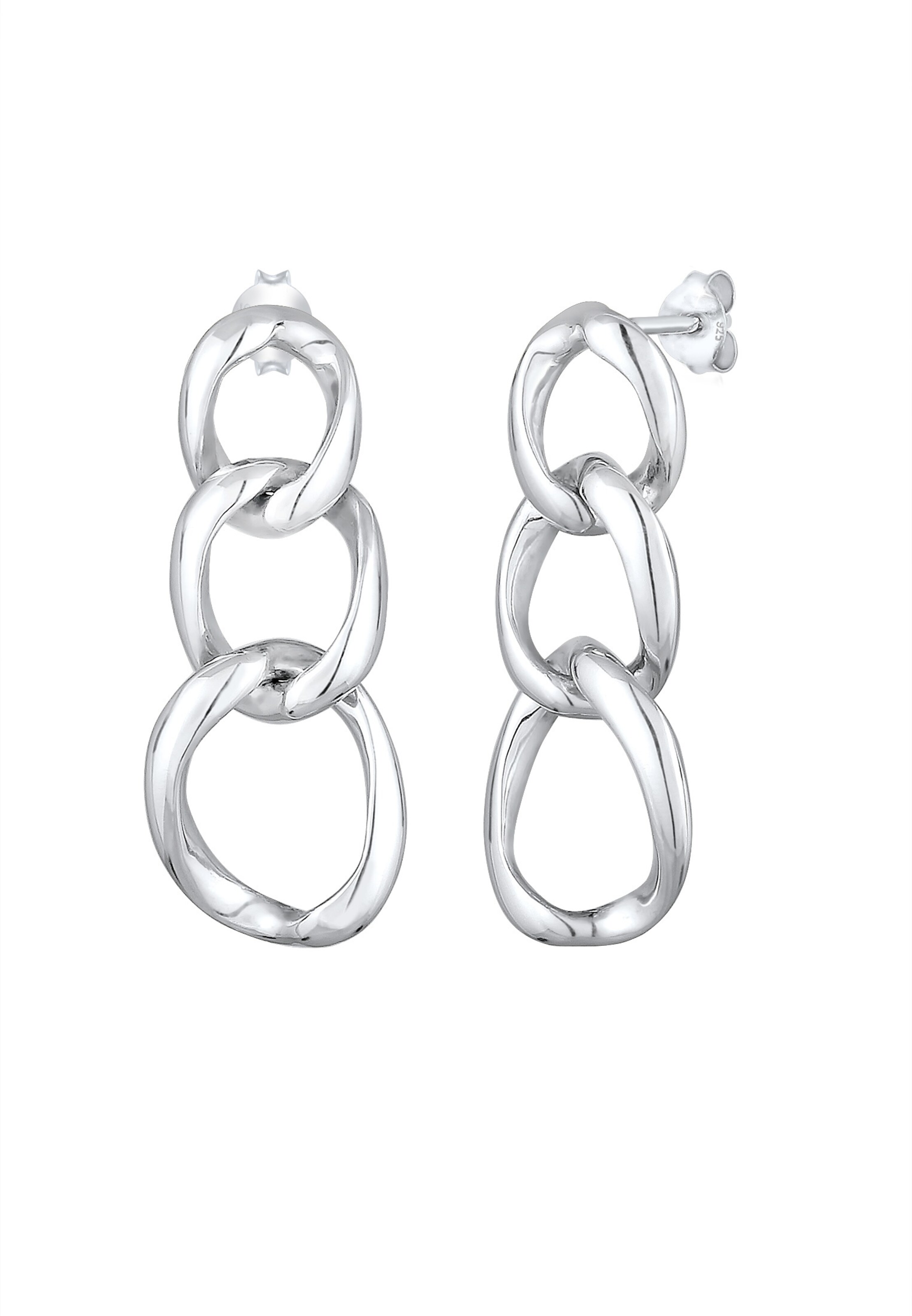 Boucles d'oreilles 'Geo' ELLI en argent : devant