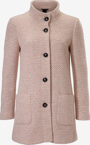 Manteau en tricot heine en rose : devant