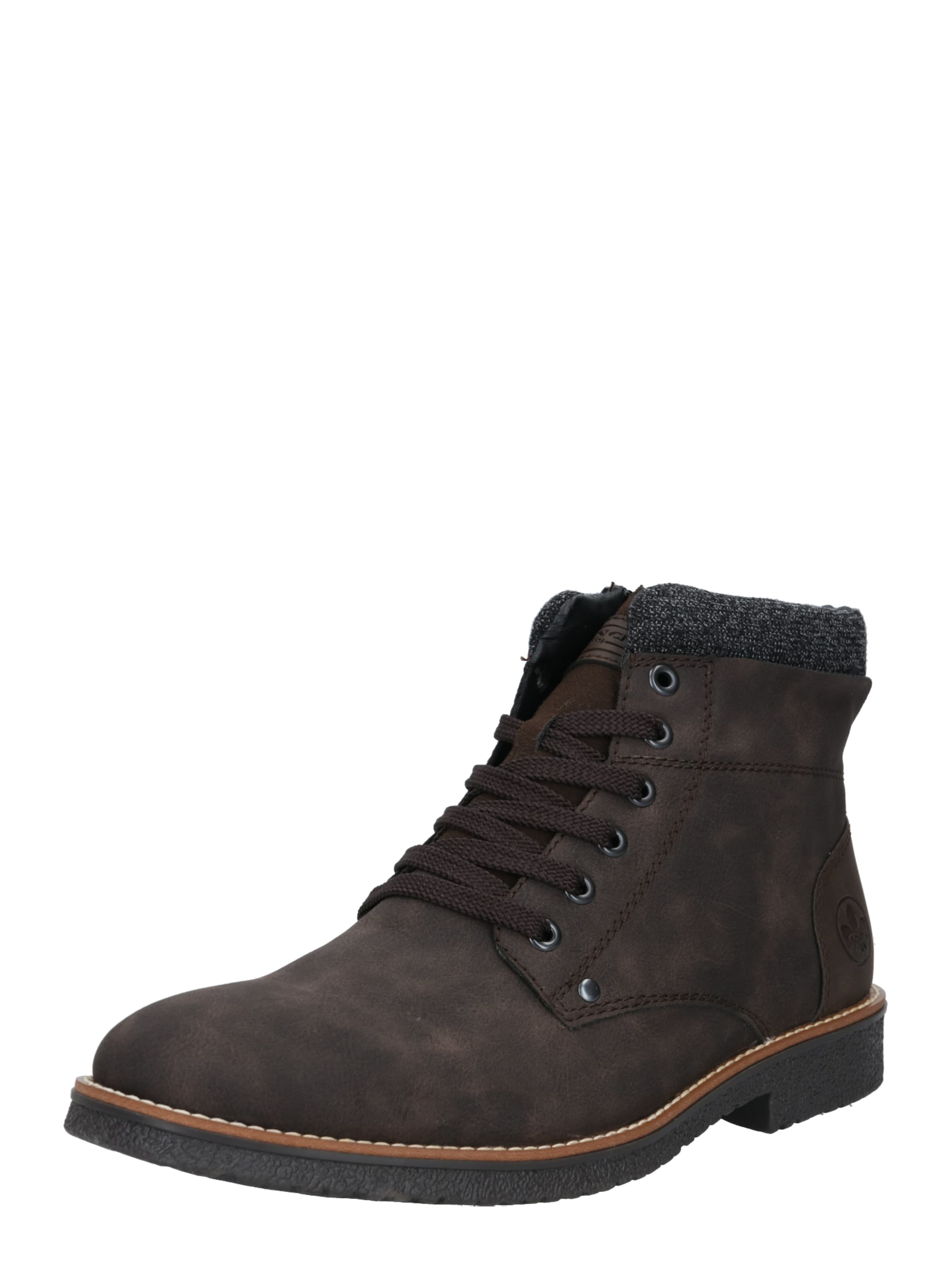 Rieker Ботинки на шнуровке в Коричневый: спереди