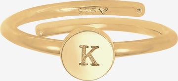 ELLI Ring Initial, Buchstabe - K in Gold
