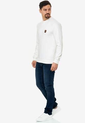 Sweat-shirt INDICODE JEANS en blanc