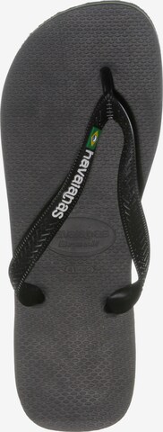 HAVAIANAS T-bar sandals 'Brasil Logo' in Black